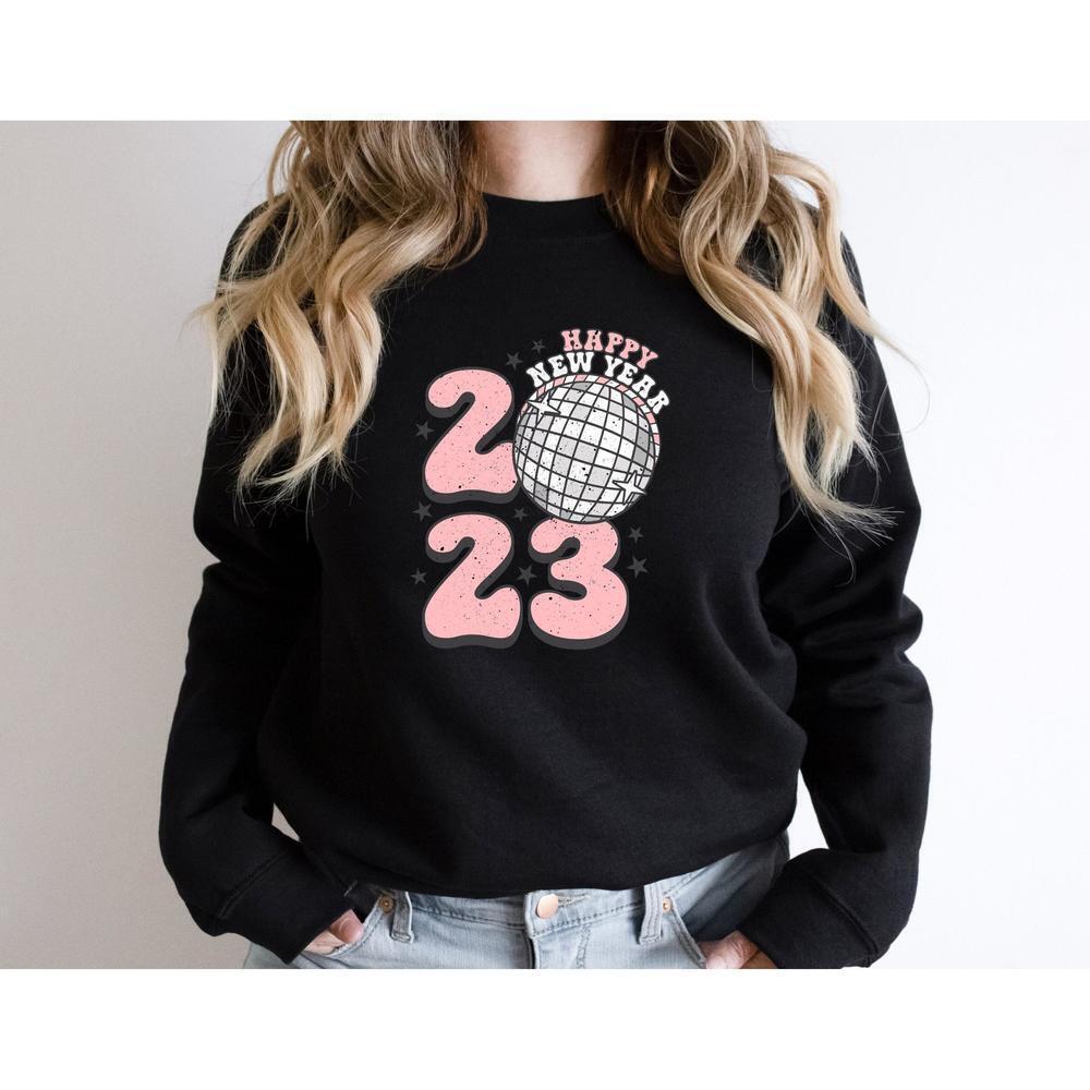 2023 Funny Cheers To The Retro New Year Party Style Unisex Sweatshirt